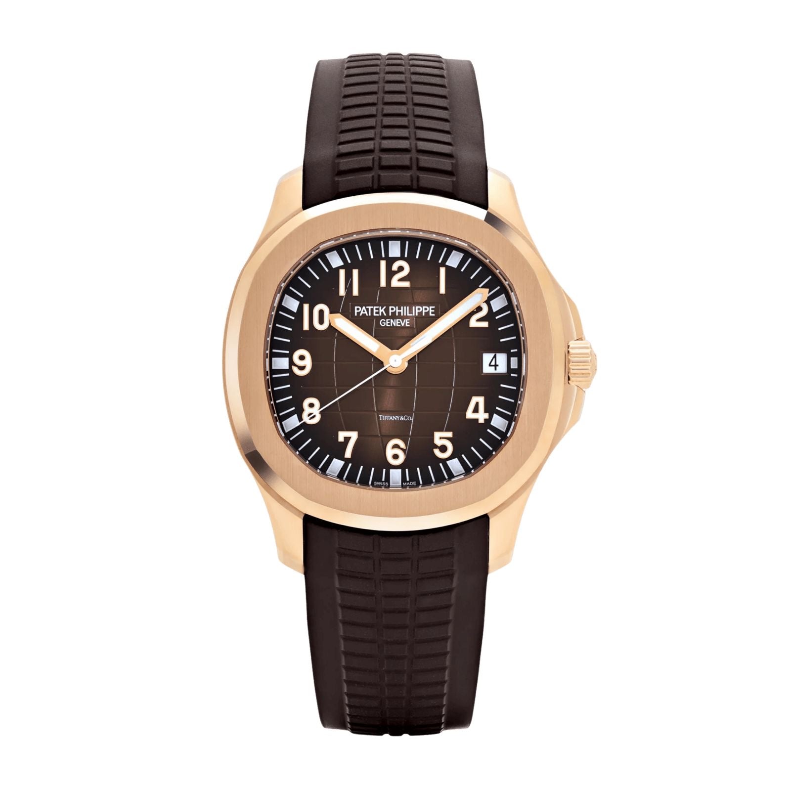 Patek Philippe Aquanaut in rose gold with a chocolate brown dial and rubber strap