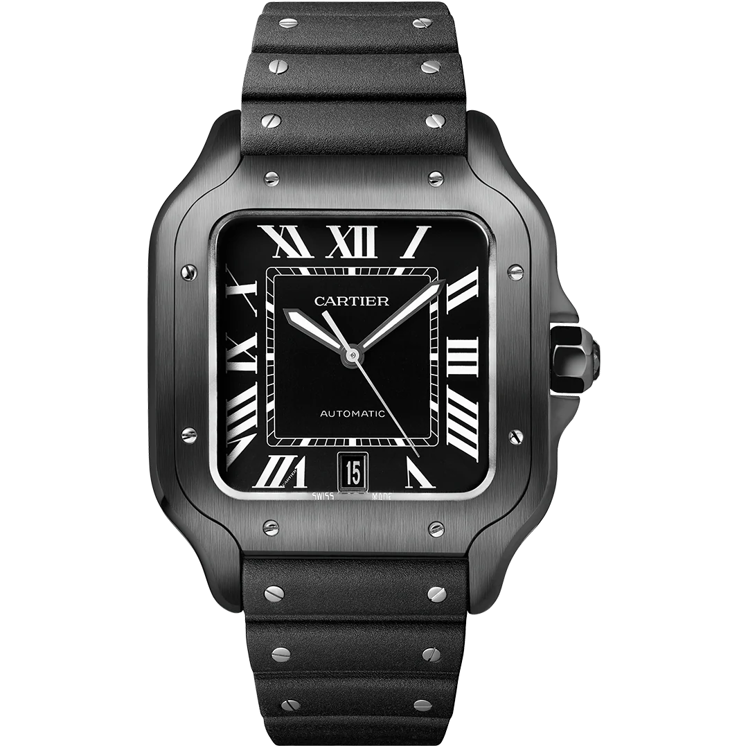 Cartier Santos de Cartier steel case coated in matte black 39.8mm